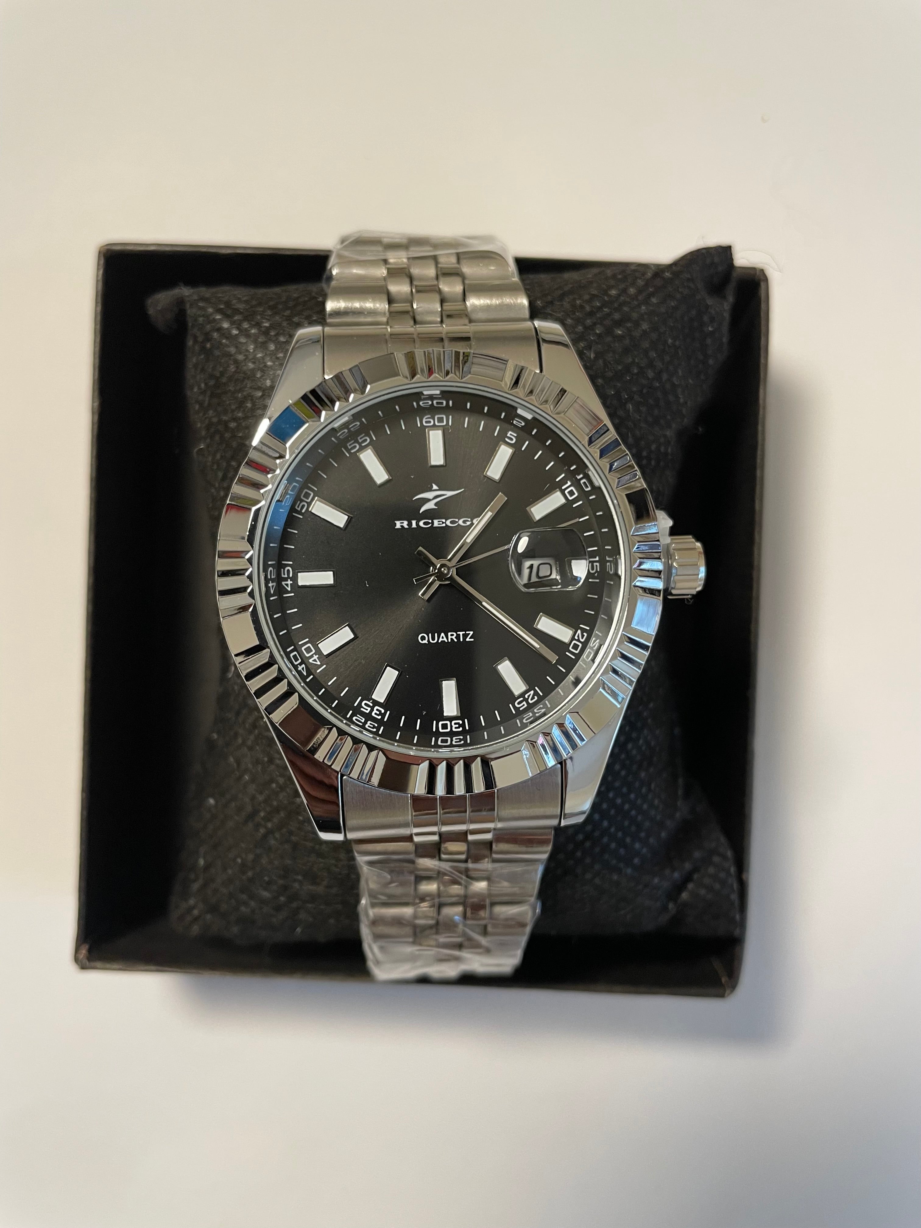 Ricecoff black & silver watch