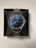 Royal blue and silver watch with Roman numerals #luxury #watches